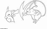 Raichu Pikachu Pokemon Coloring Pages Vs Pichu Lineart Color Drawings Printable Getcolorings Deviantart Genuine Fan sketch template