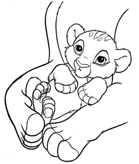 print baby simba  lion king coloring page   baby