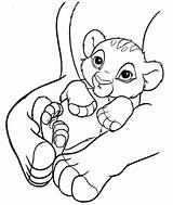 Coloring Baby Lion Simba King Print sketch template