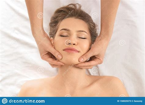 Young Woman Having Massage In Beauty Salon Stock Image Image Of Body