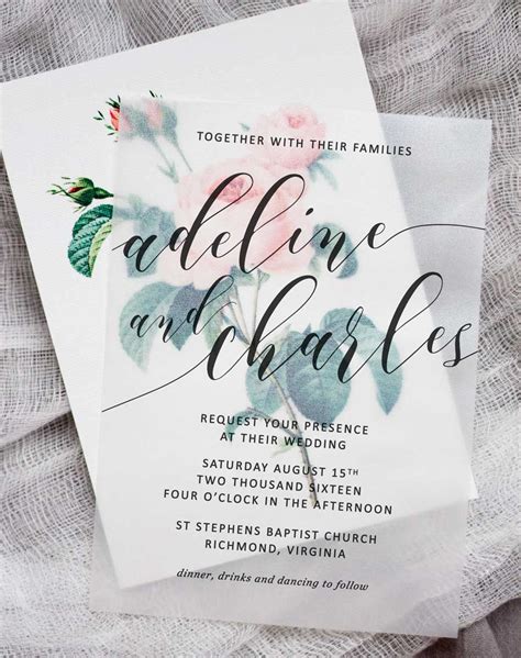 make these sweet floral wedding invitations using nothing