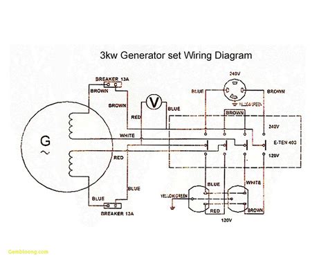 single phase portable generator wiring diagram