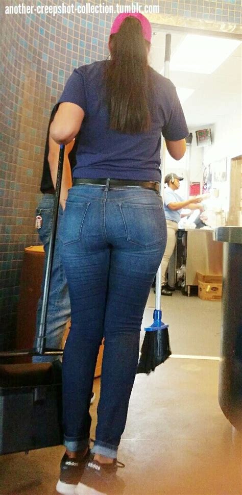 candid collection — sexy latina in jeans 💕