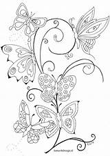 Coloring Pages Butterfly Kleurplaat Volwassenen Voor Mandala Embroidery Sheets Fairy Vlinder Color Butterflies Doodle Colouring sketch template