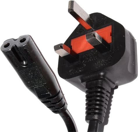 mains power lead cable uk plug  iec  figure  female   amp fuse black ichoose