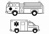 Hulpdiensten Secours Coloriage Colorare Emergenza Disegno Asistenciales Ambulance Servizi Hilfsdienste Malvorlage Herunterladen Abbildung sketch template