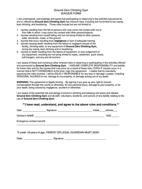 Gym Disclaimer Form Fill Out And Sign Online Dochub