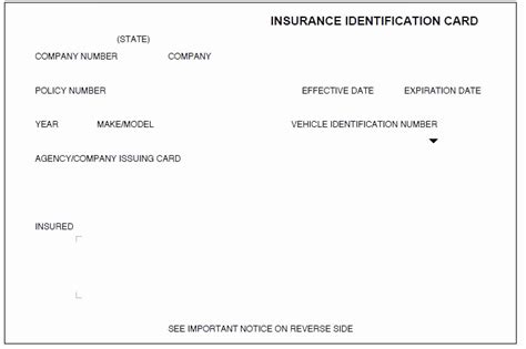 auto insurance card template   auto insurance card template