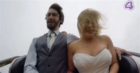 couple get married on a rollercoaster and the ceremony