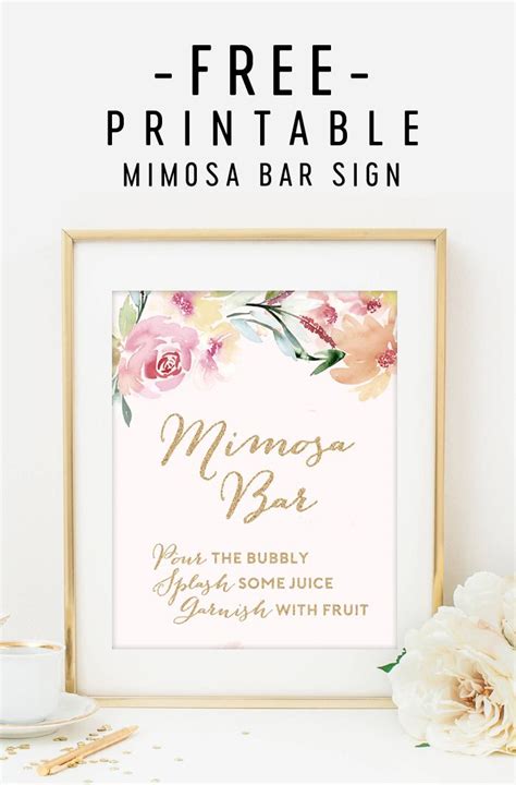 mimosa bar printables printable templates