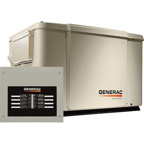 generac powerpact air cooled standby generator  kw lp kw ng steel enclosure model