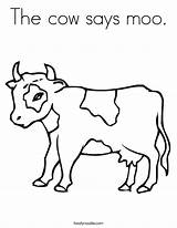 Coloring Cow Moo Says Pages Vache Clack Click Brune Est La Print Comments Built California Usa Twistynoodle Change Template sketch template