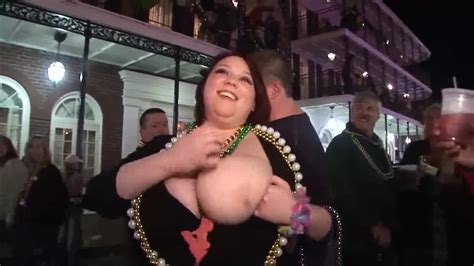 Mardi Gras Girl Shows Her Huge Boobs In Public
