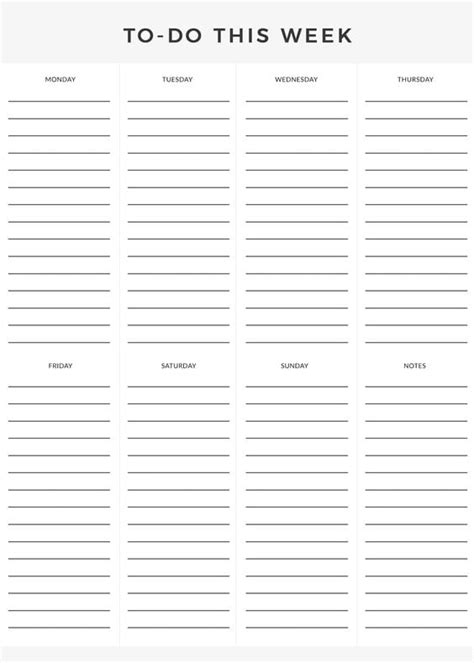 printable weekly   list  printable   lists popsugar