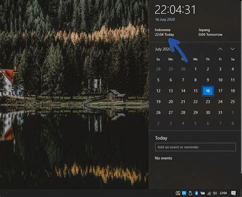 setting mengubah tanggal jam  laptop windows