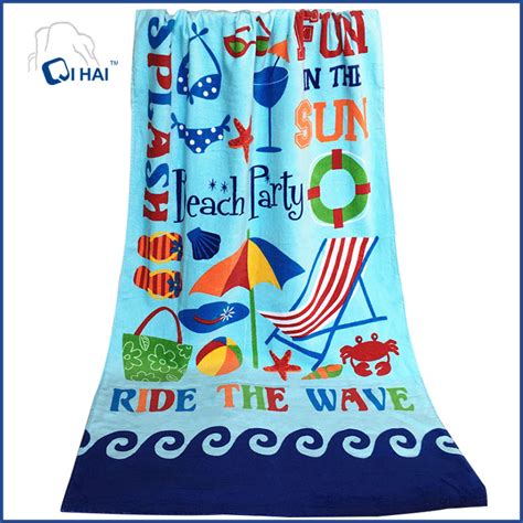 printed beach towels manufacturer china extra large beach towel qihaitextile