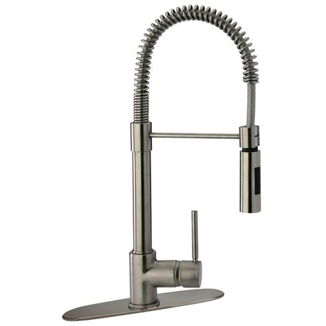 glacier bay series  single handle pull  sprayer kitchen faucet  stainless steel