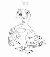 Rio Coloring Pages Movie Blue Bird sketch template