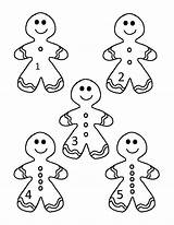 Gingerbread Man Counting Coloring Baby Pages Activities Games Set Printable Count Pre Choose Board sketch template