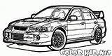 Mitsubishi Pages Coloring Race Cars Colorkid sketch template