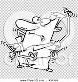 Clip Itches Scratching Outline Illustration Cartoon Man Rf Royalty Toonaday sketch template