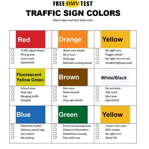 color road signs appfasr