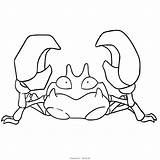 Krabby Pokemon Stampare sketch template