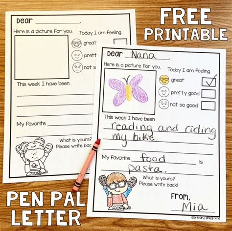 printable  pal letter primary playground  pal letters