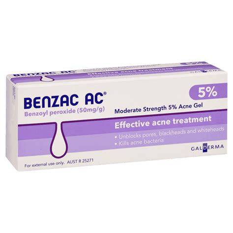 benzac ac moderate strength  acne gel  discount chemist