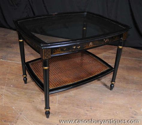 french chinoiserie black lacquer coffee table cocktail tables