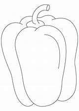 Capsicum Coloring Drawing Pages Fruit Pepper Line Bell Outline Vegetable Vegetables Clipart Template Contour Kids Printable Fruits Sketch Still Life sketch template