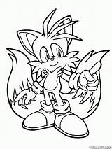 Coloring Unleashed Tails Prower sketch template