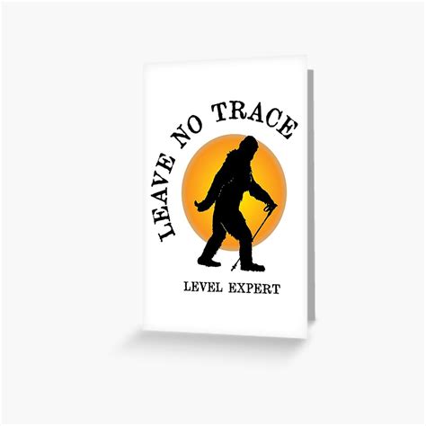leave  trace greeting card  sale  bldesignco redbubble