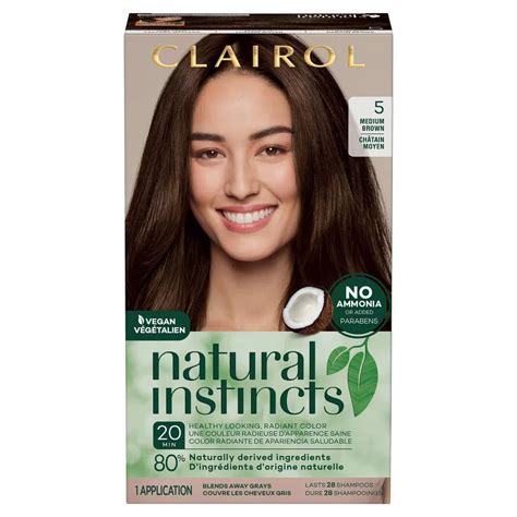 Clairol Natural Instincts Demi Permanent Hair Color 5 Medium Brown
