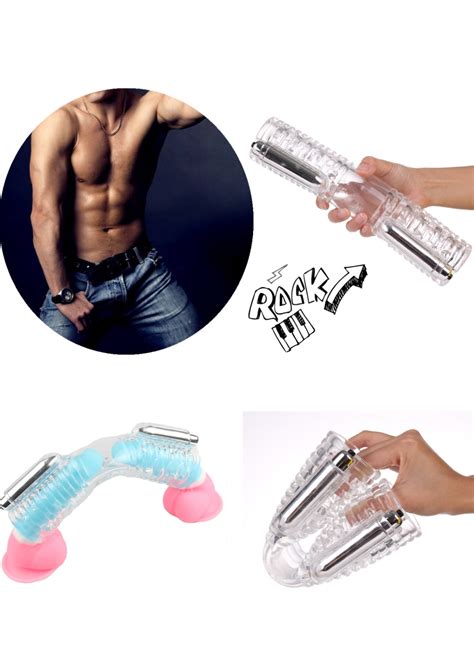 Vibefun Double Stroker Adult Sex Toy Men Penis Massager 2 Male