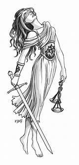 Justice Libra Justitia Justicia Themis Diosa Blindfold Astrea Tatuaje Skizze Dama Gerechtigkeit Wears Göttin Temis Femeninos Justizia Grecs Artículo sketch template