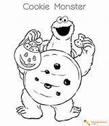 Coloring Monster Cookie Kids sketch template