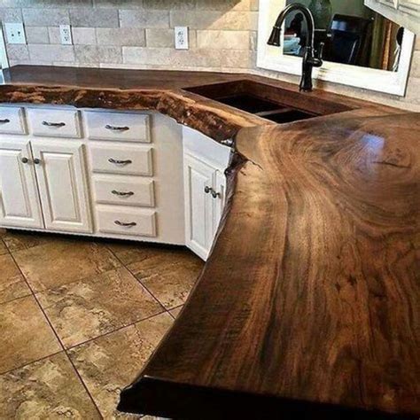 rustic wood countertops   kitchens