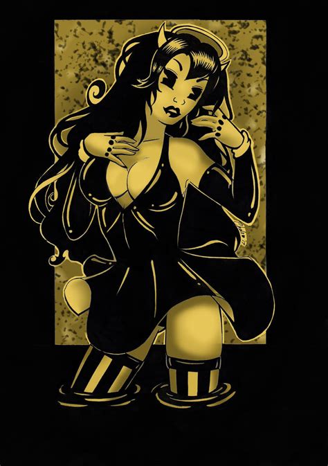 alice angel pinup bendy and the ink machine by notoriousnoire on