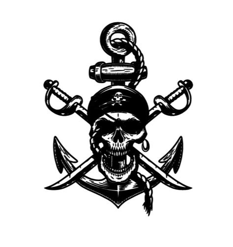 pirate anchors cutlass skull svg  cut file pirate etsy