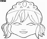 Prinzessin Maske Mascara Tiara Ausdrucken Malvorlagen Kindermasken Princesa Colorare Principessa Maschera sketch template
