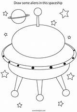 Coloring Spaceship Pages Alien Drawing Planet Space Mars Ship Planets Getdrawings Library Clipart Popular Circle sketch template