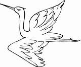 Crane Coloring Pages Flying Printable Cranes Animal Categories sketch template