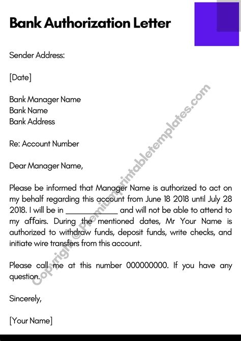 authorization letter  bank template pack   lettering letter