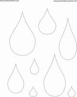 Raindrop Printable Raindrops Template Rain Coloring Baby Shower Templates Drops Outline Big Pattern Drop Kids Pages Clipart Stencil Gif Cut sketch template