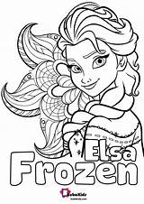 Frozen Elsa Coloring Pages Princess Bubakids sketch template
