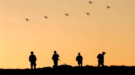 military simulated drone swarm attack  deadly quadcopters