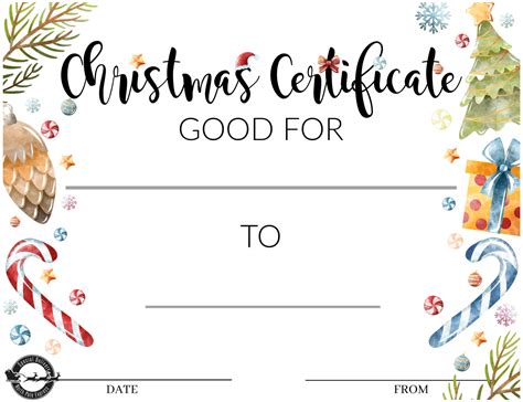 printable christmas gift certificate template  adobe photoshop gambaran