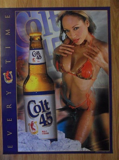 Sexy Girl Beer Poster Colt 45 Malt Liquor Everytime Bikini