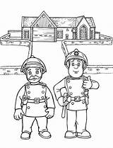 Fireman Feuerwehrmann Trickfilmfiguren Steele Malvorlage sketch template